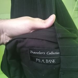 JOS a banks black pinstripe suit